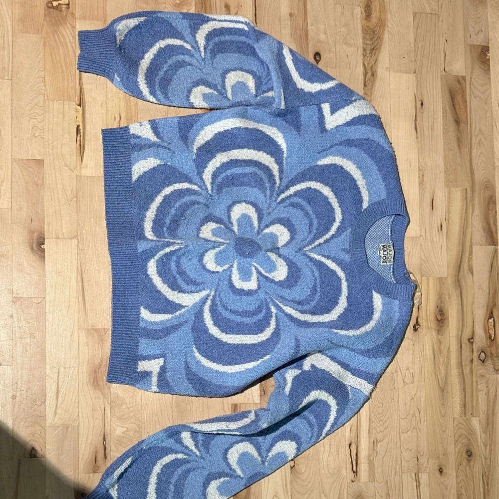 Blue Patterned Sweater